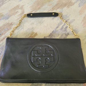 Tory Burch Black Leather Clutch